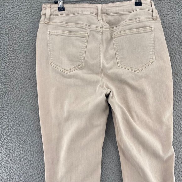 Chicos Jeans Womens 1.5 US 10 Beige So Slimming Girlfriend Slim Ankle Stretch - Picture 4 of 11